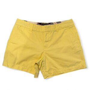 Yellow Tommy Hilfiger chino shorts with plaid lining